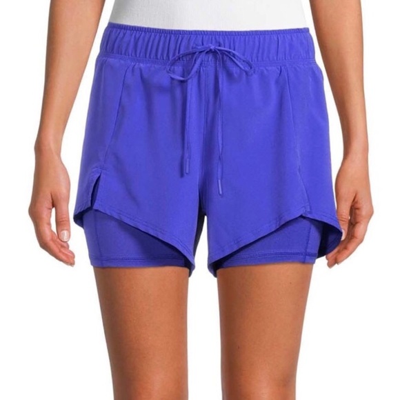 Avia Women's Plus Size Blue Running Short With Built-in Bike Liner Size XXXL-22 - Picture 1 of 9